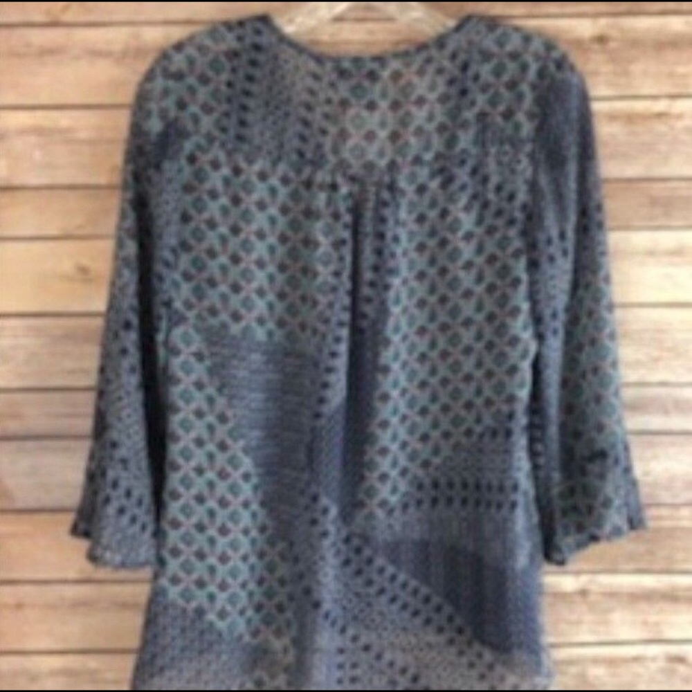 🐳 Wet Seal ~ Blue Patchwork Tunic/Blouse 🐬 - Picture 2 of 3